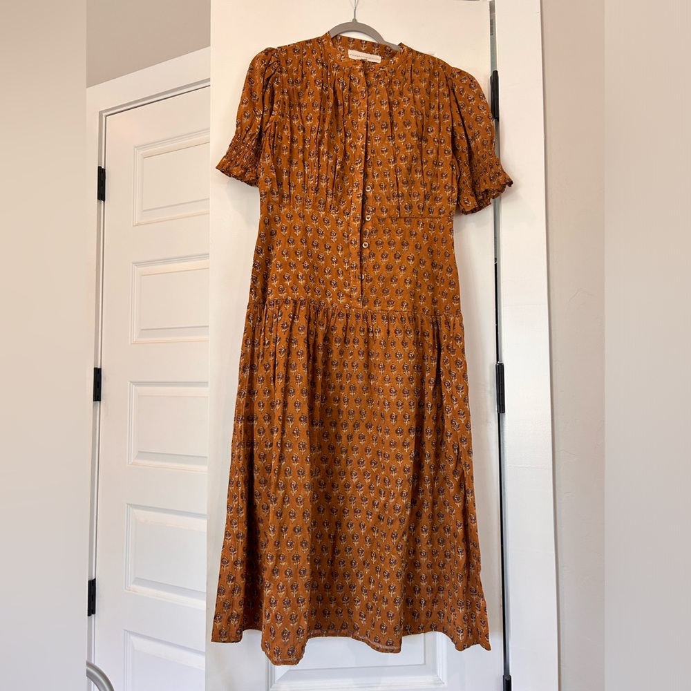 Daughters of India Rust Floral Dress
